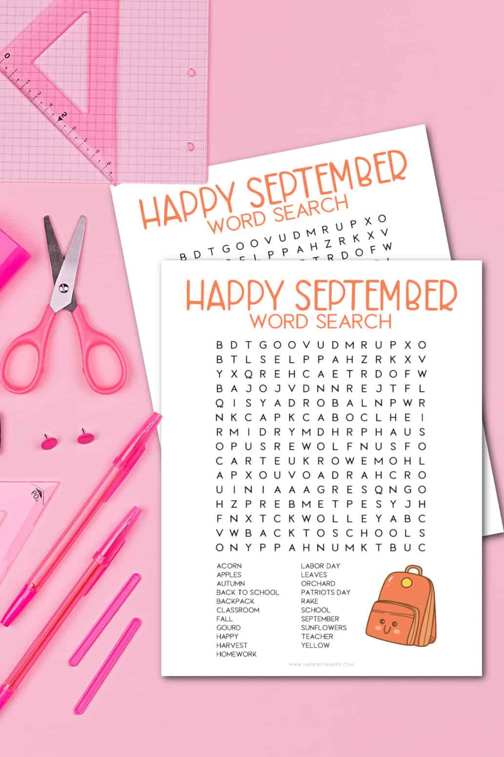 labor day word search