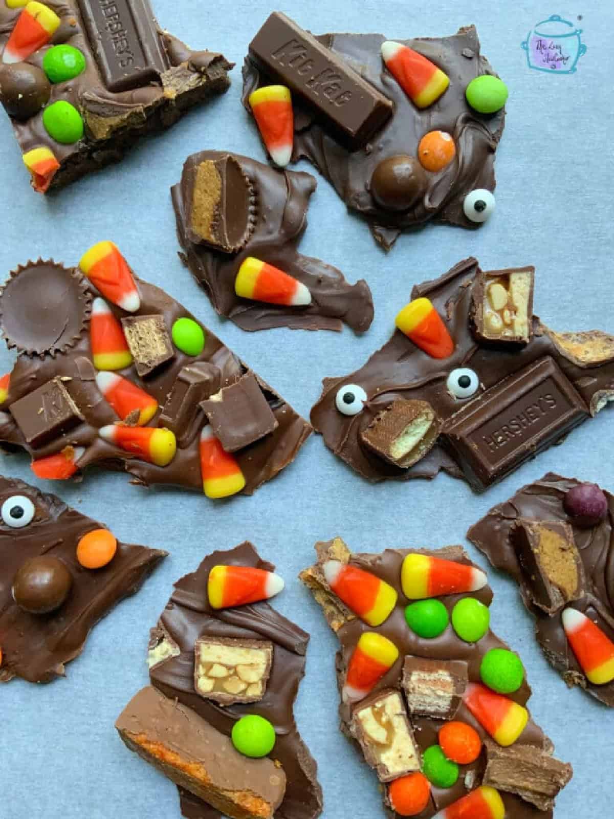 leftover halloween candy bark