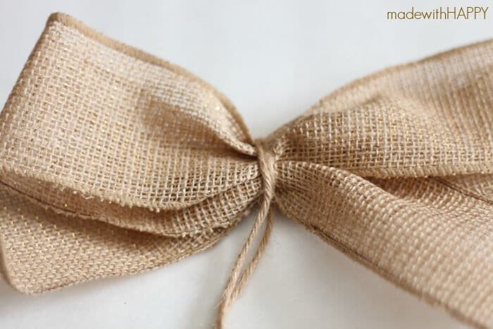 How To Make A Burlap Bow In Less Than 1 Minute