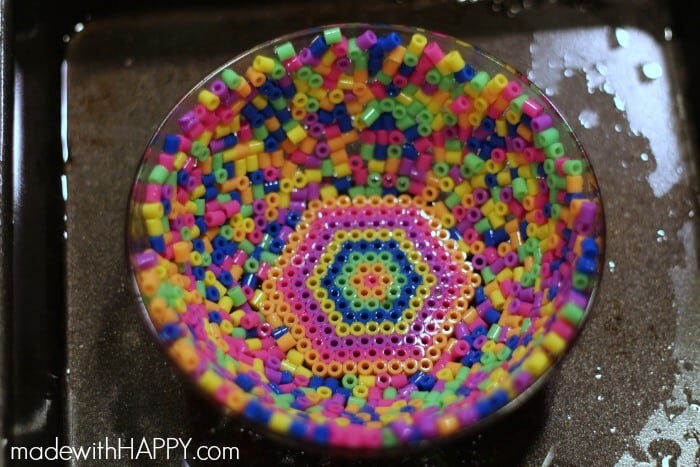 Colorful Perler Bead Bowl Craft