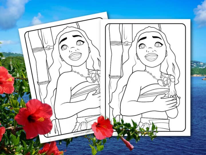 moana coloring page