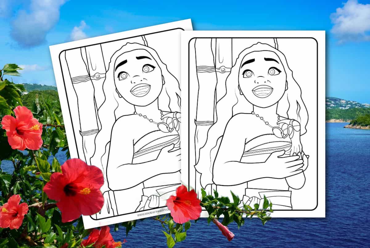 moana coloring page