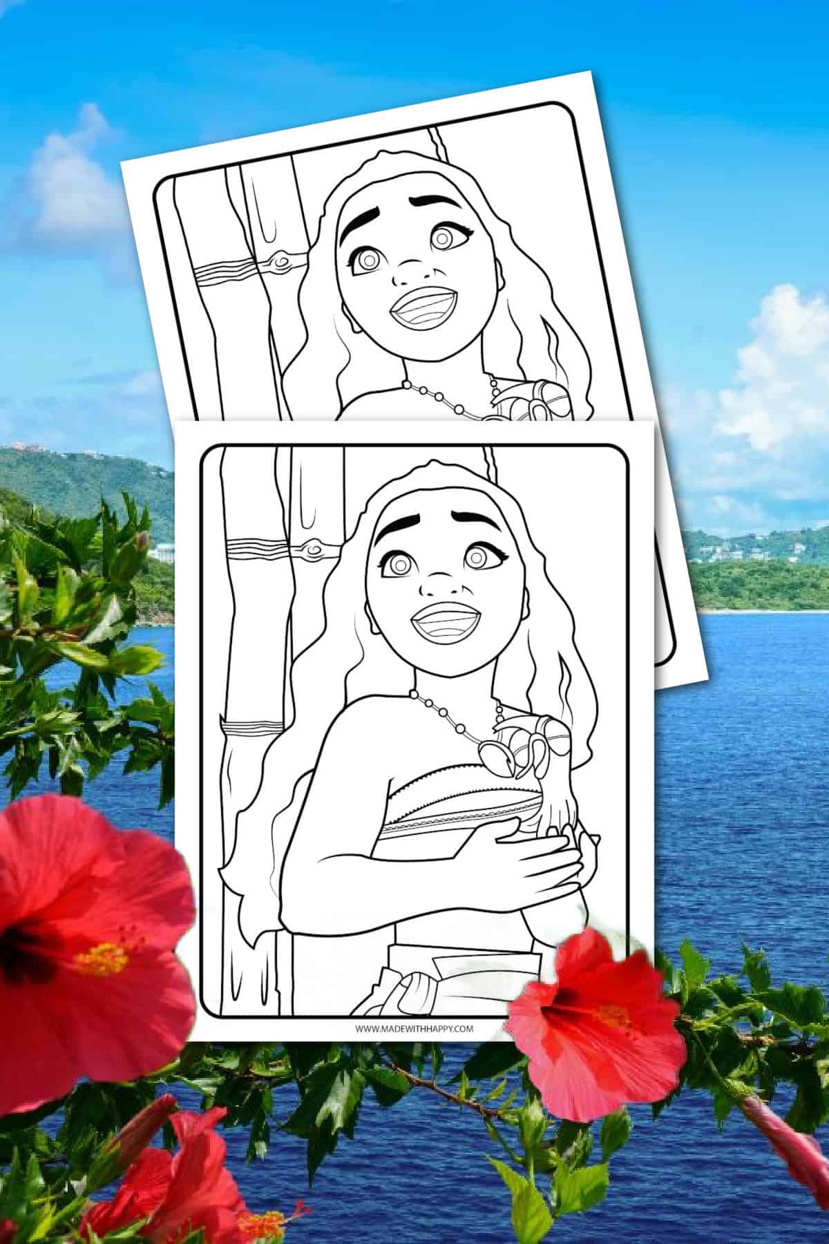 moana coloring sheet