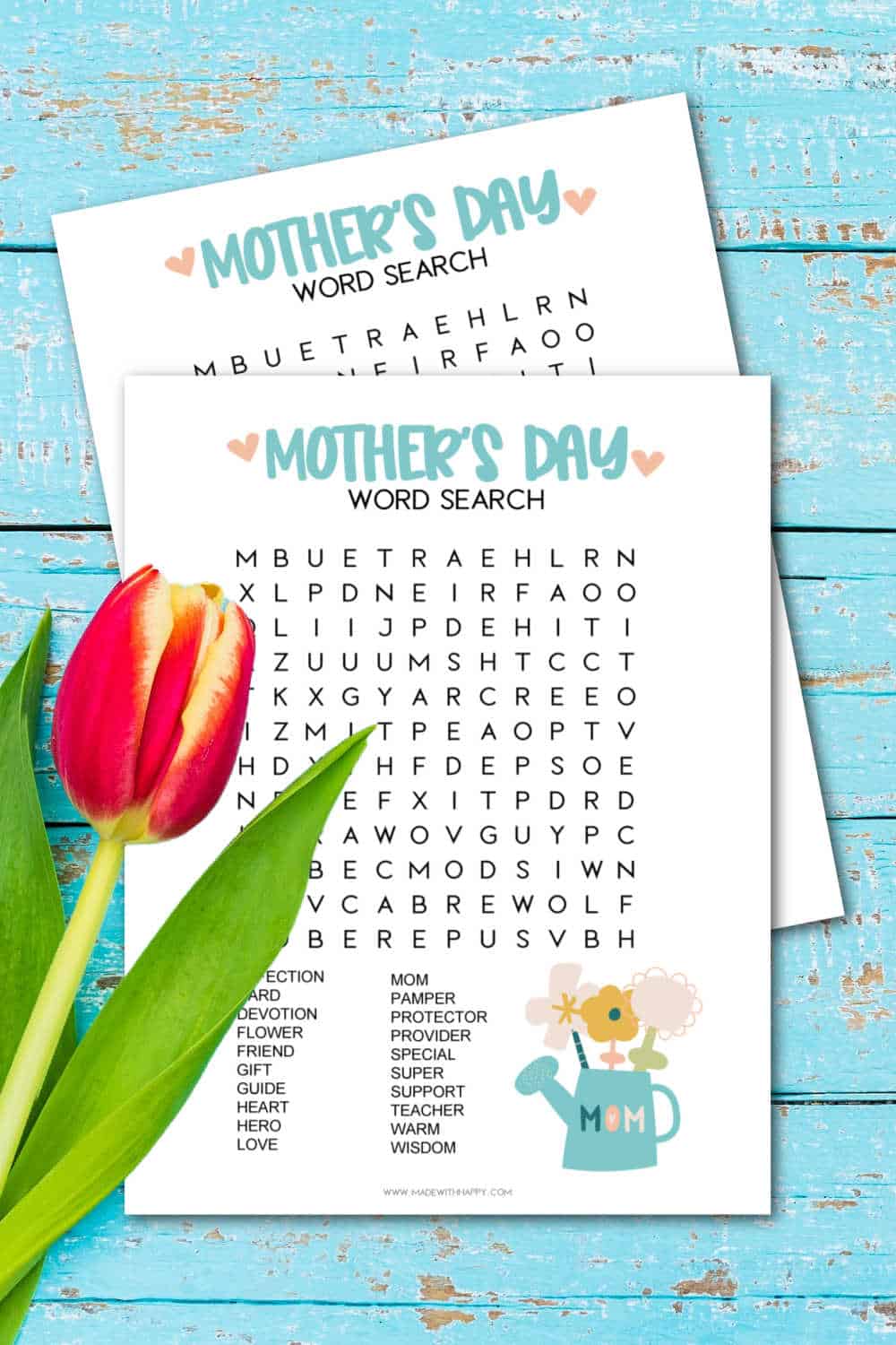 Free Printable Mother s Day Word Search Made With HAPPY