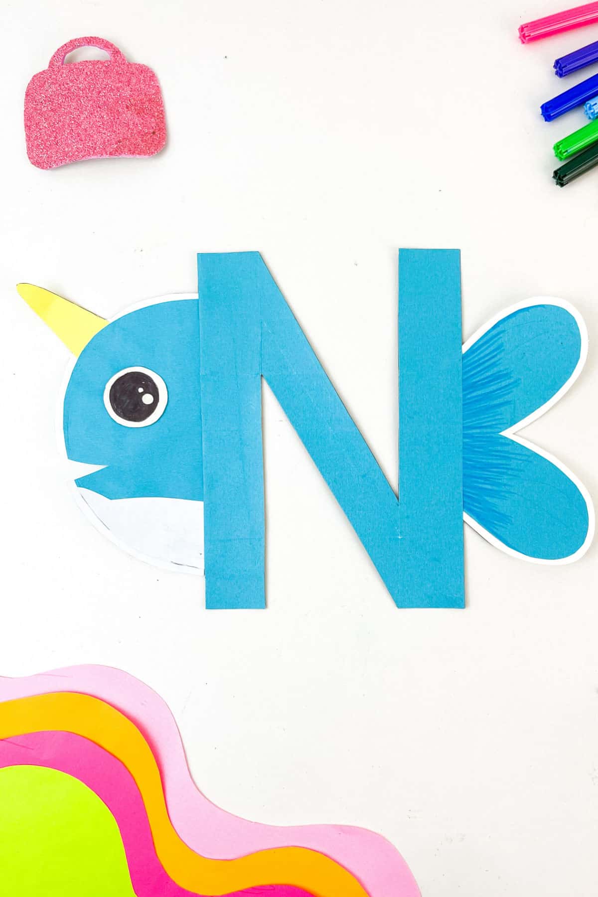 n is for narwhal craft