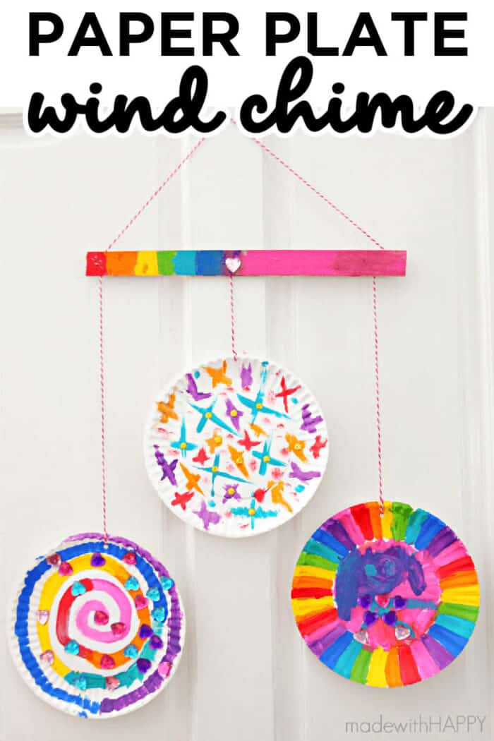 paper plate wind chime