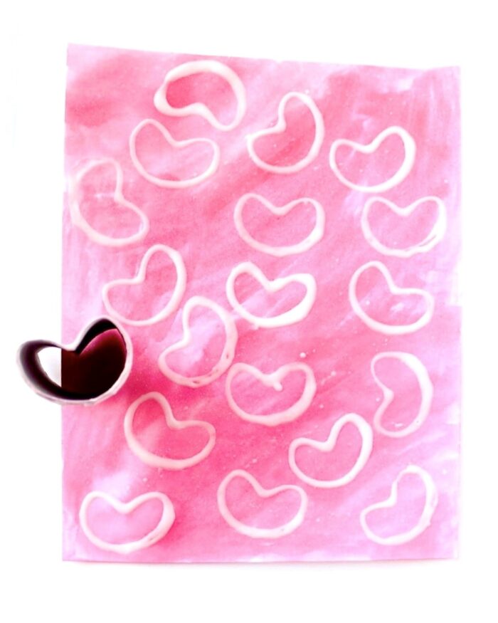 Toilet Paper Roll Heart Stamp Card - Kidz Craft Corner
