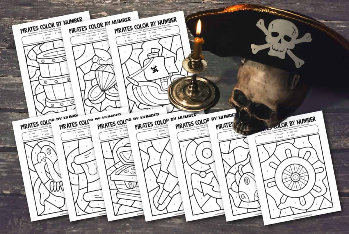 pirate color by number