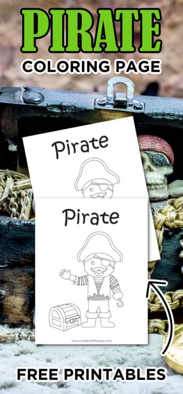 Free Printable Pirate Coloring Pages - Made with HAPPY