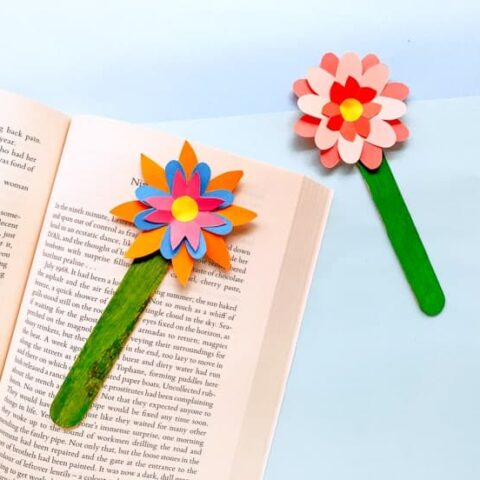 Popsicle Stick DIY - Flower Bookmark Craft for Kids