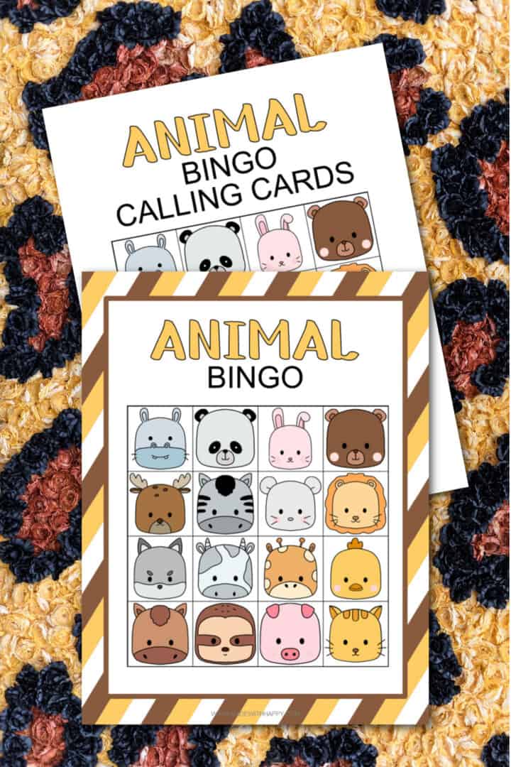 Free Printable Animal Bingo Made with HAPPY