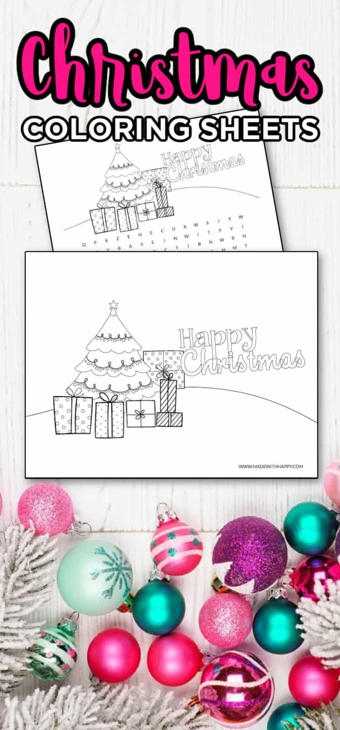 Printable Christmas Coloring Sheets Made With Happy