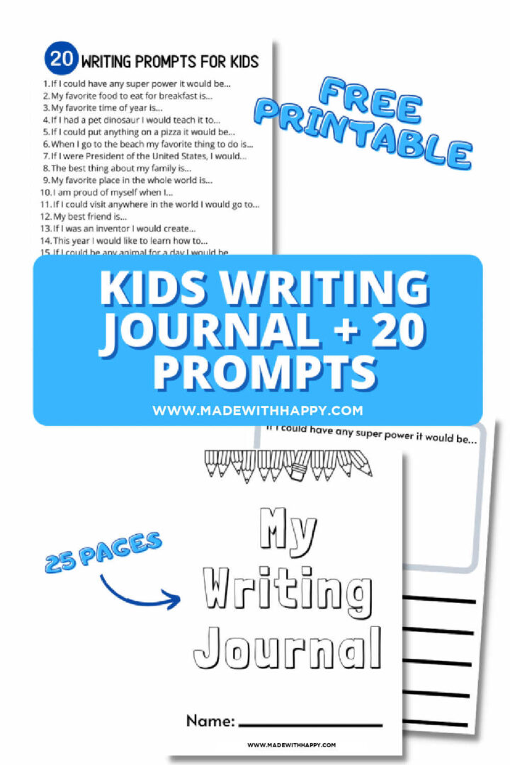 Free Printable 20 Journal Questions For Kids Writing Prompts