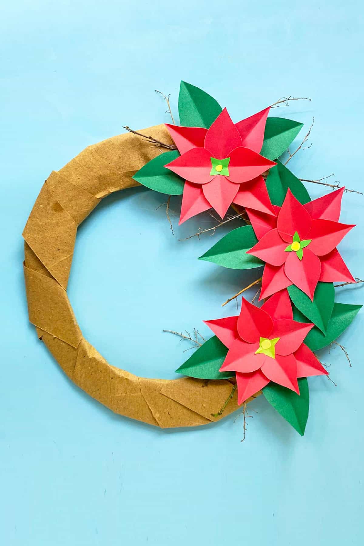 Paper Christmas Wreath - Made with HAPPY