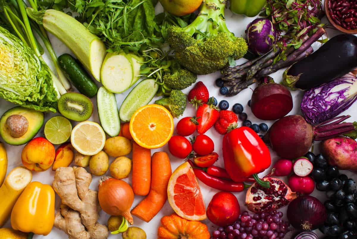 rainbow fruit and vegetables