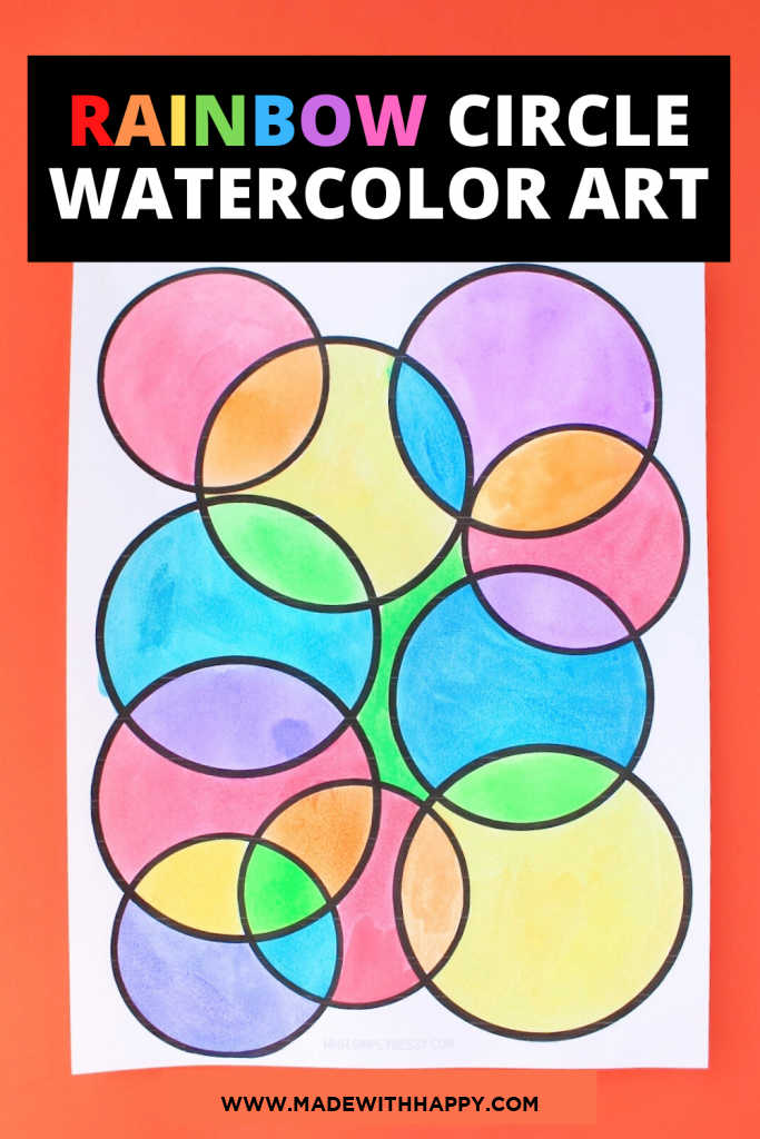 Watercolor Circle Art - Mess for Less