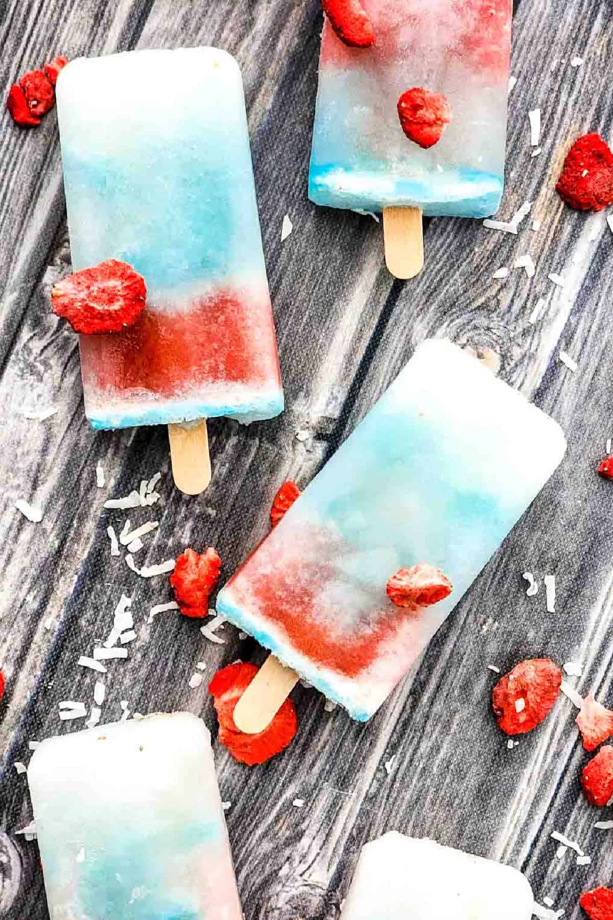 red white and bleu popsicle