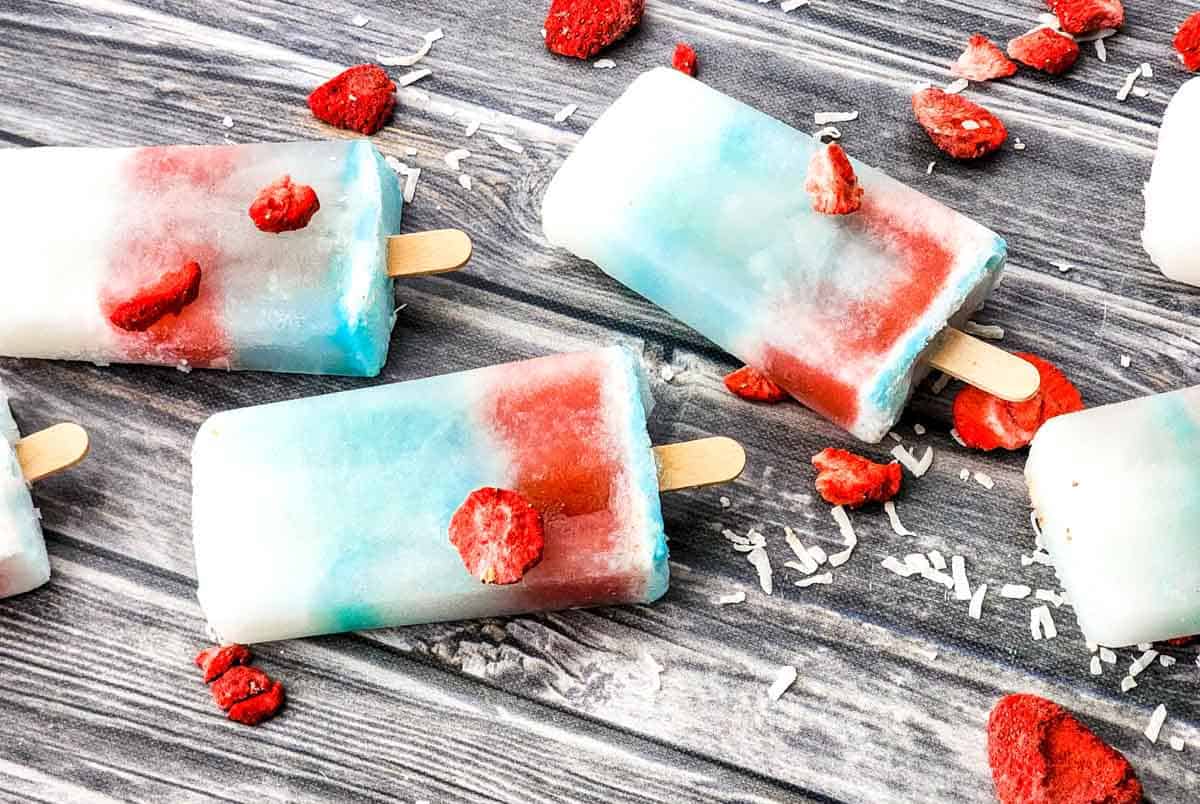 red white and blue popsicles