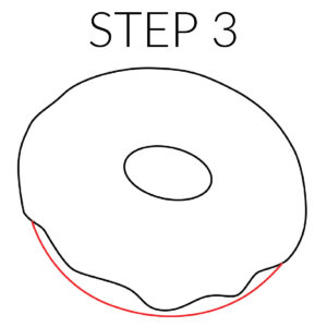 Step 3 Donut Drawing Easy