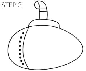 step 3 draw a submarine