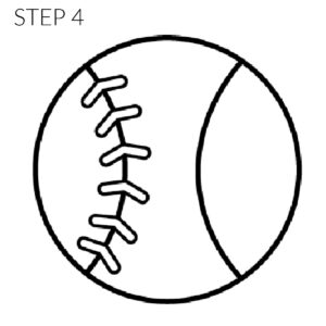 step 4 baseball drawing easy