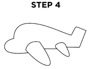 step 4 how to draw the airplane