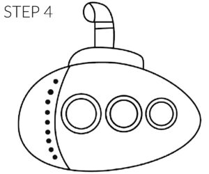 step 4 submarine drawing easy