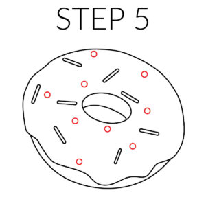 Step 5 Add Circle Sprinkles to Donut