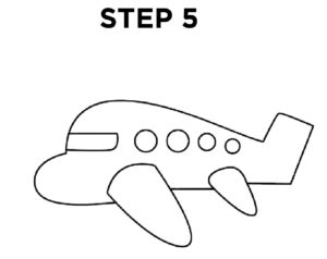 step 5 draw an airplane