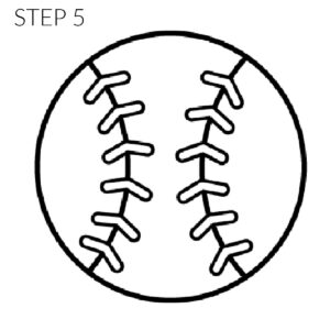 step 5 how to draw a baseball