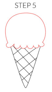 step 5 ice cream drawings
