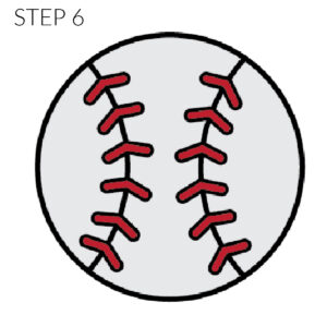 step 6 colored baseball