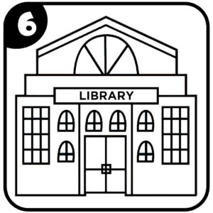 step 6 drawing a library