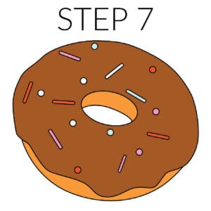 Step 7 Color in Donut Drawing