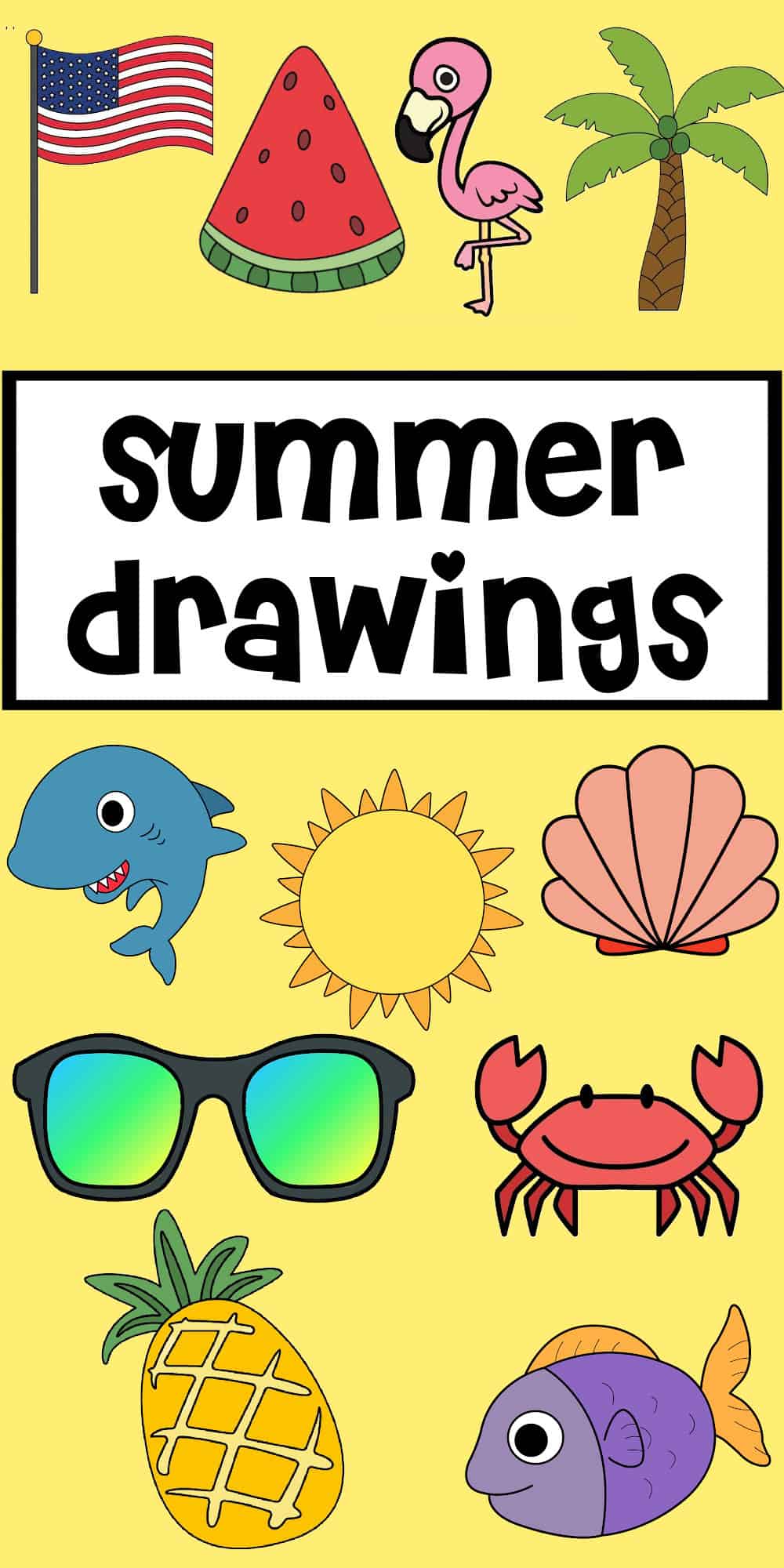 summer drawings easy
