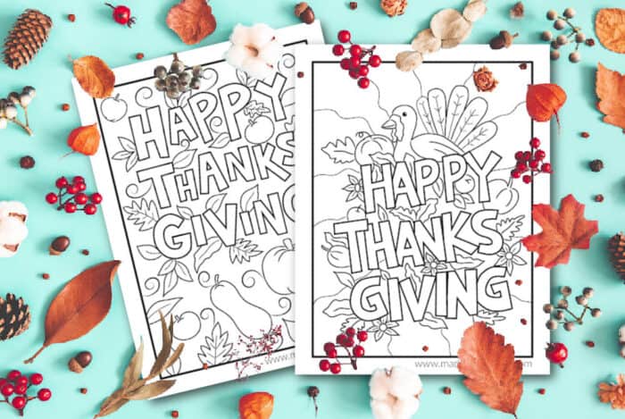 coloring pages for kids printable thanksgiving